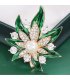 XSB211 - Green Floral Saree Brooch